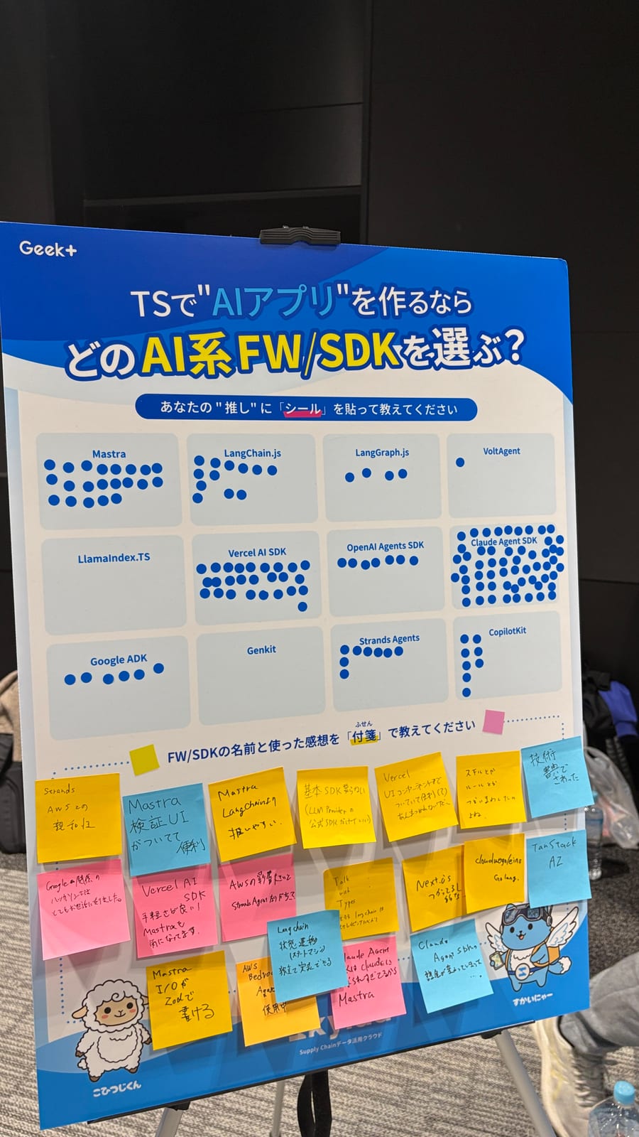 Geek+ ブースの AI SDK 投票パネル